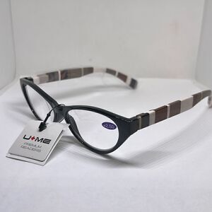 Plaid Cat Eye Women’s Reading Glasses +2.50